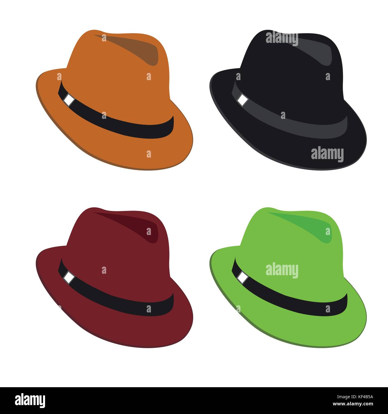 Vector collection of colorful hats for men Stock Vector Image & Art Alamy