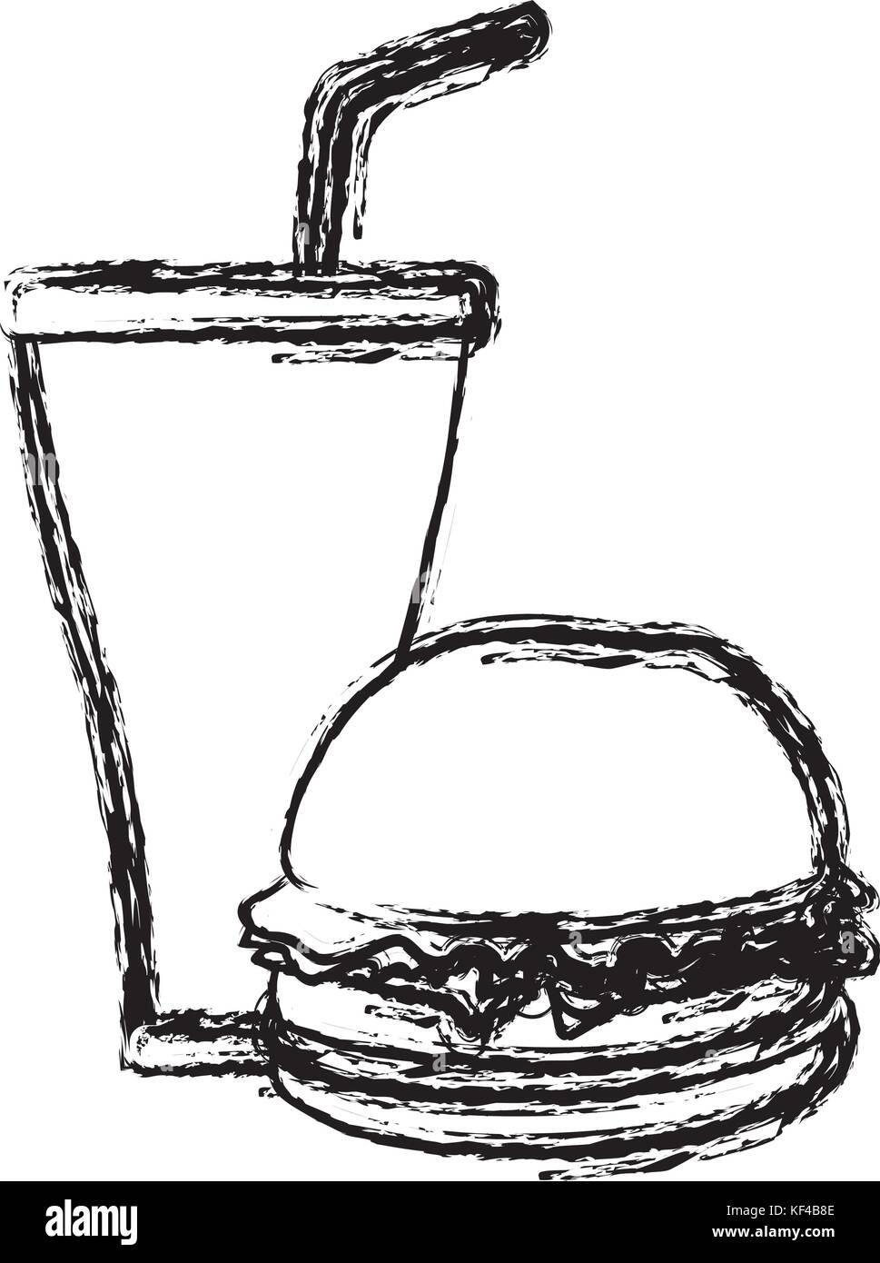 hamburger and soda Stock Vector Image & Art - Alamy