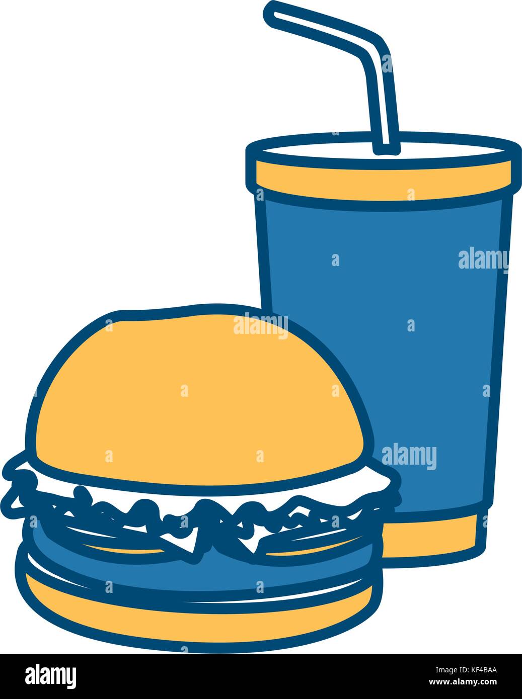 hamburger and soda Stock Vector Image & Art - Alamy