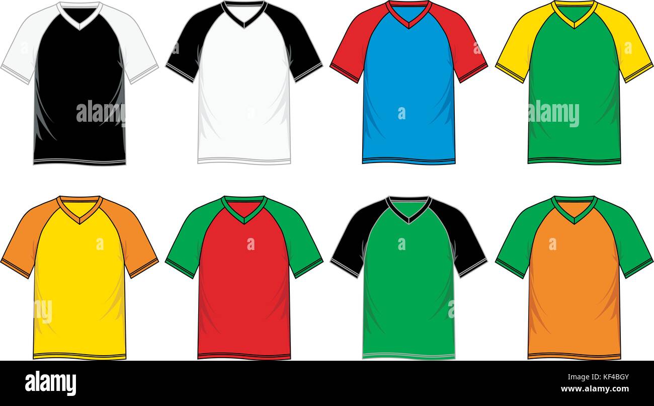 raglan t shirt vector illustration set Stock Vector Image & Art - Alamy