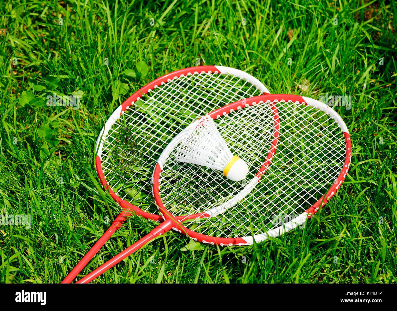 Lawn badminton racquets shuttlecock on hires stock photography and images Alamy