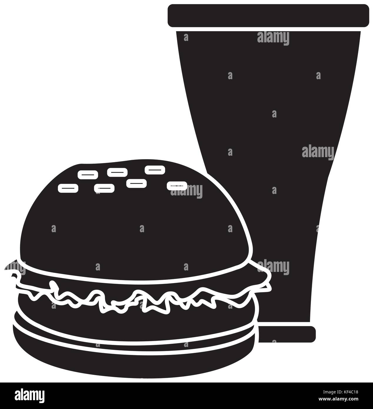 hamburger and soda Stock Vector Image & Art - Alamy