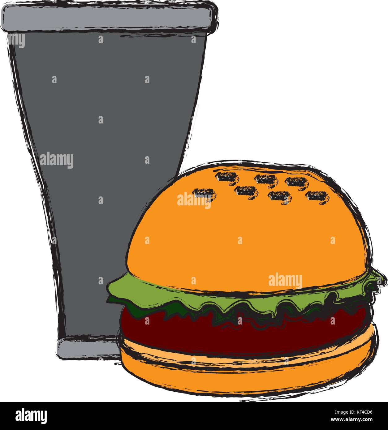 hamburger and soda Stock Vector Image & Art - Alamy