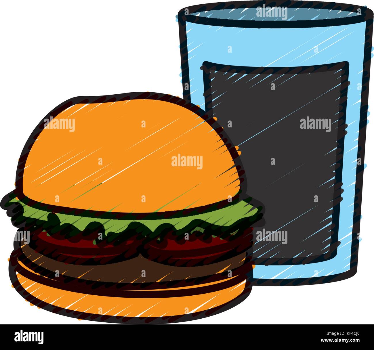 hamburger and soda Stock Vector Image & Art - Alamy