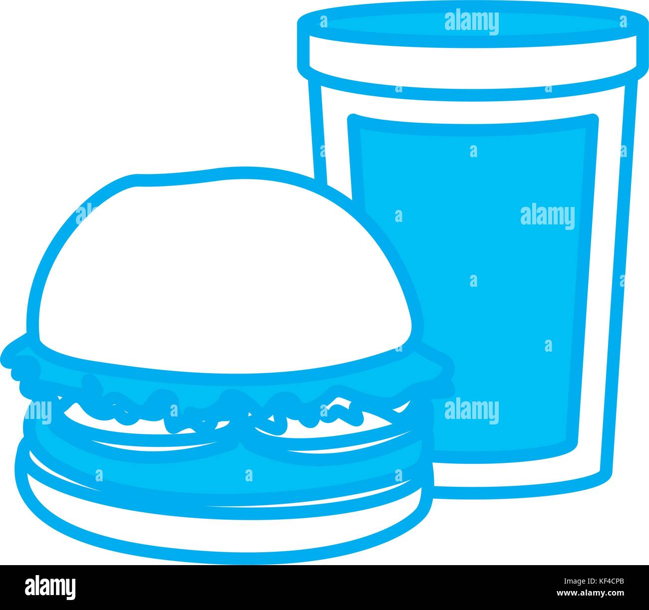 hamburger and soda Stock Vector Image & Art - Alamy