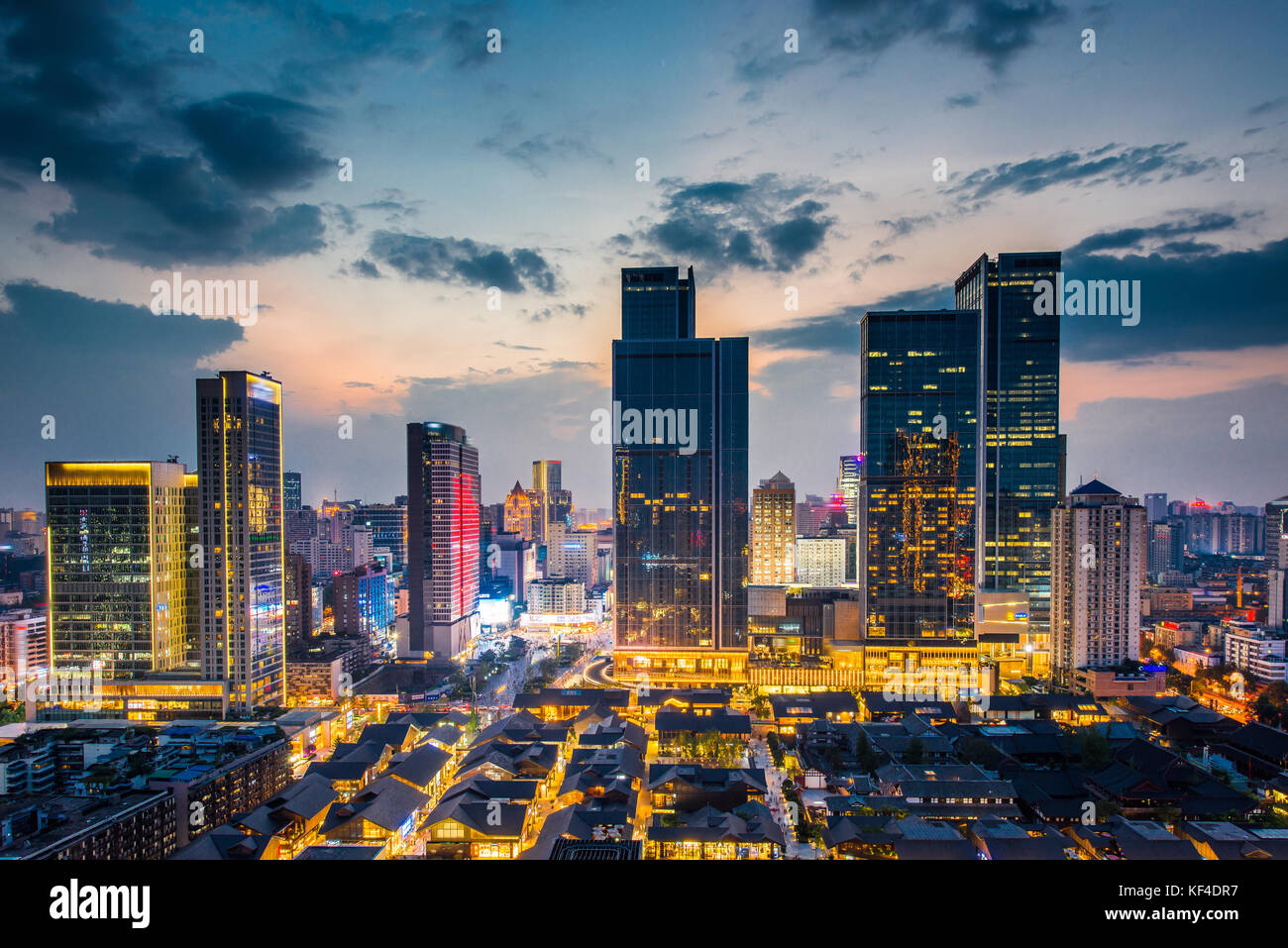 Urban architecture of Chengdu City,Sichuan Province,China Stock Photo