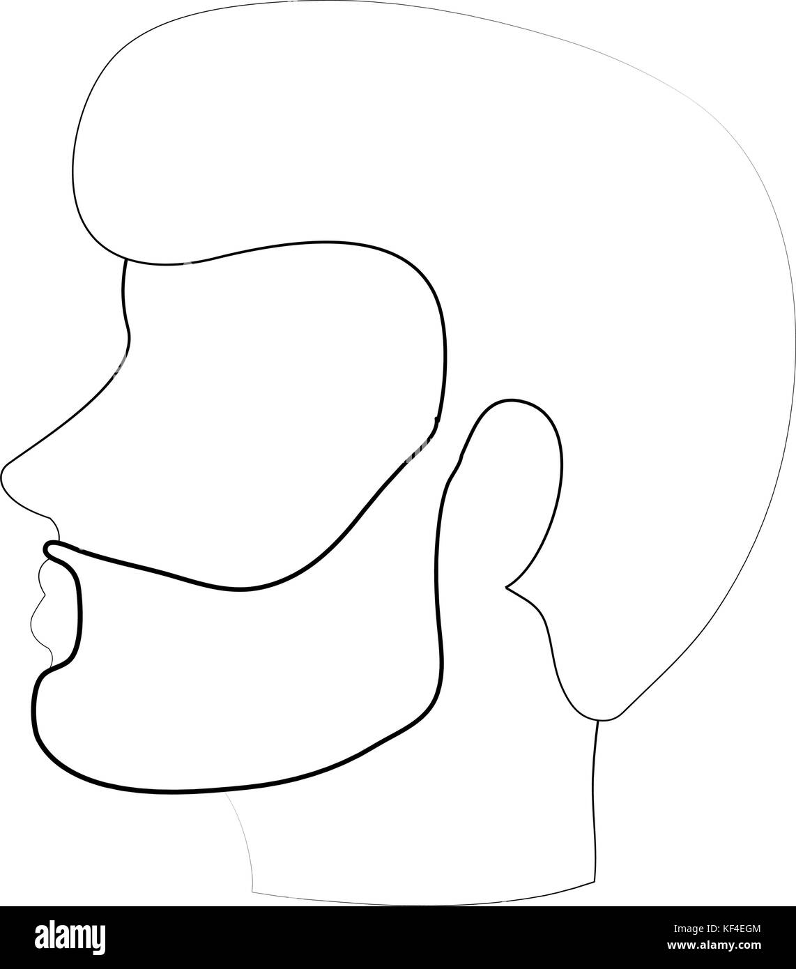 bearded man avatar head sideview icon image stock vector image art alamy alamy