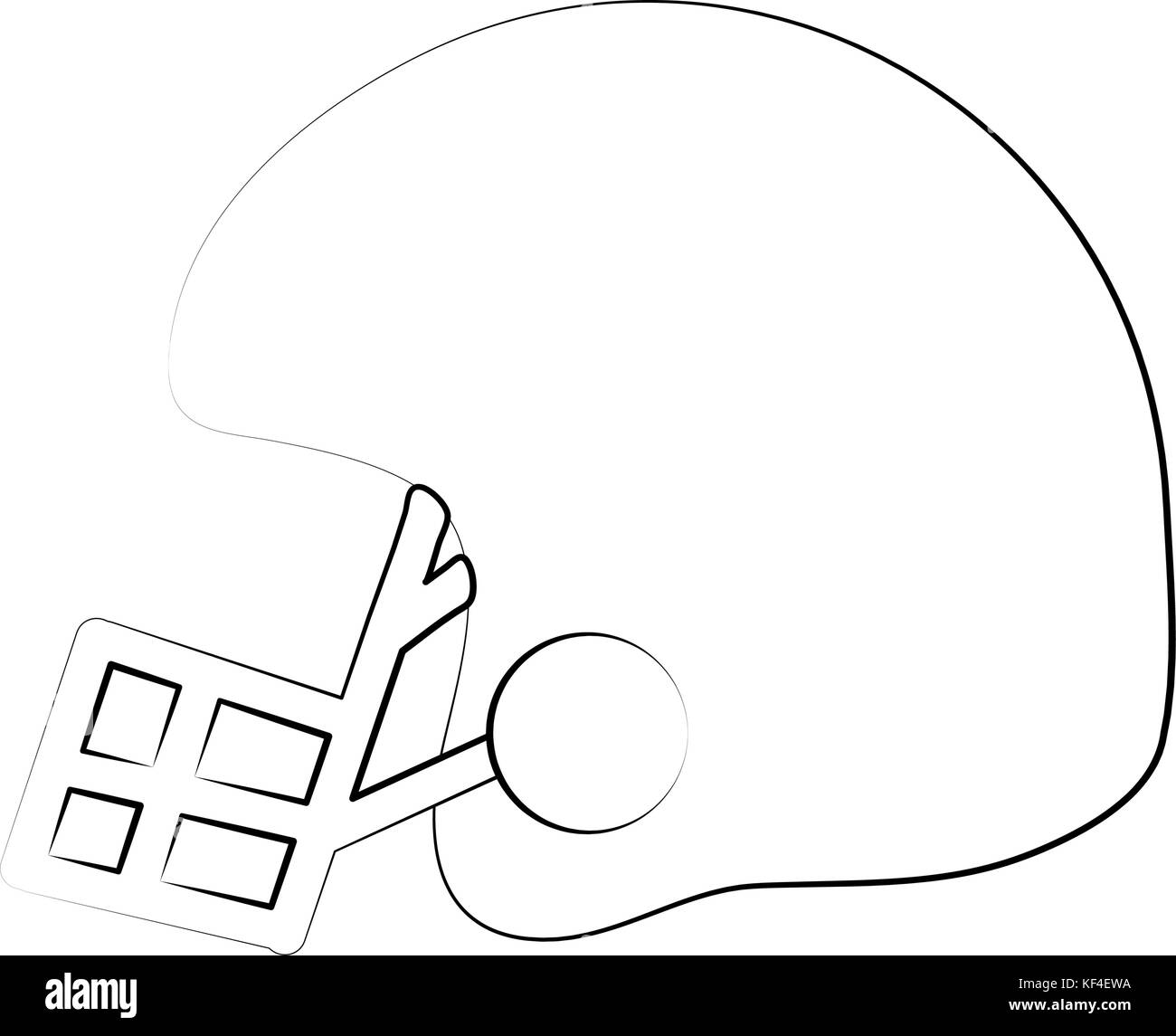 helmet american football related icon image  Stock Vector