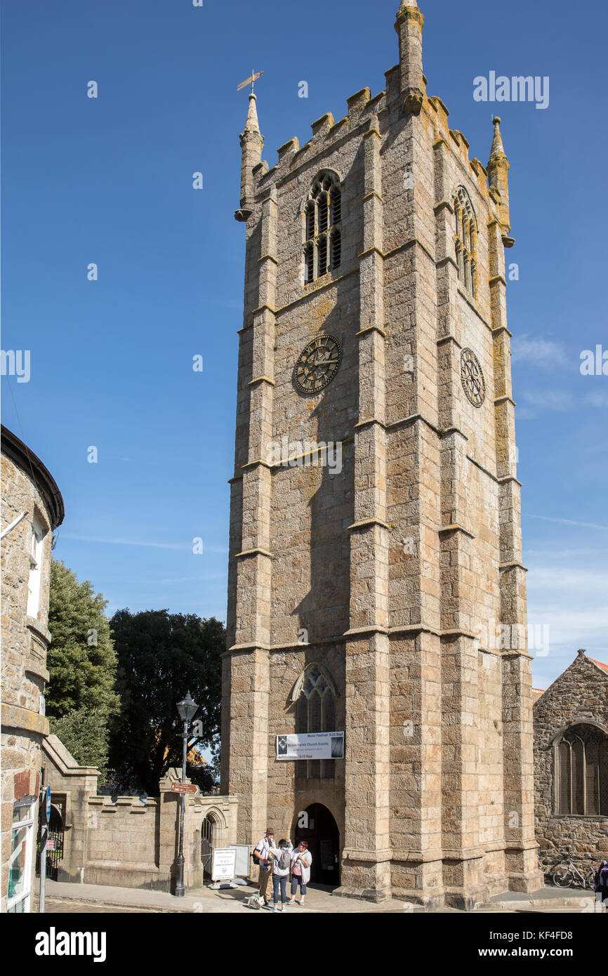 St Ia's Church St Ives, Cornwall, Uk (St Ives Parish Church.) Stock Photo