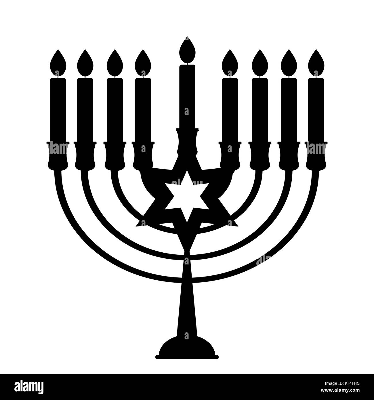 Happy Hanukkah, Jewish Holiday Background. Vector Illustration
