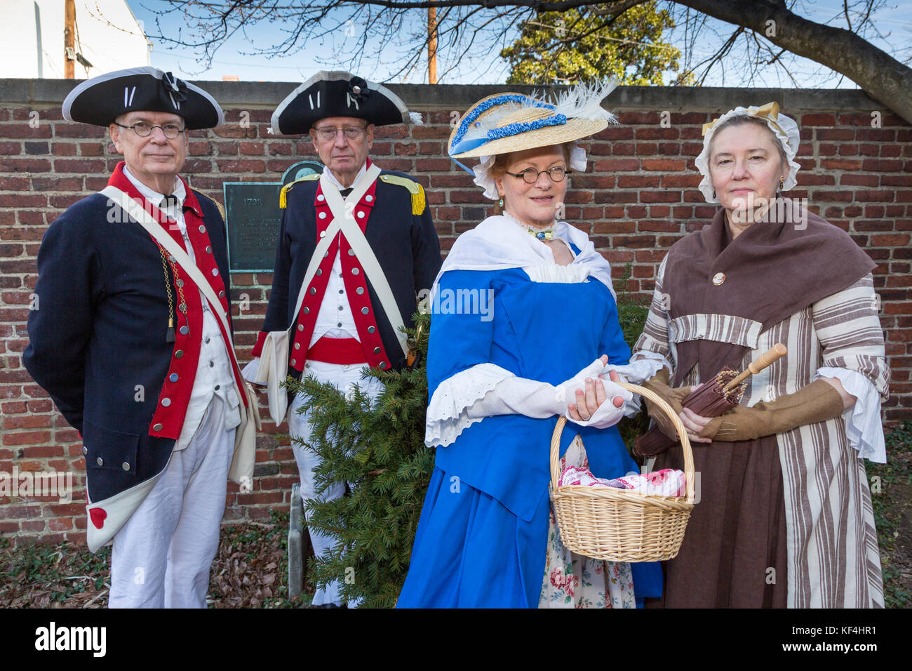 Alexandria, Virginia, USA. Historical Reenactors at the Tomb of the