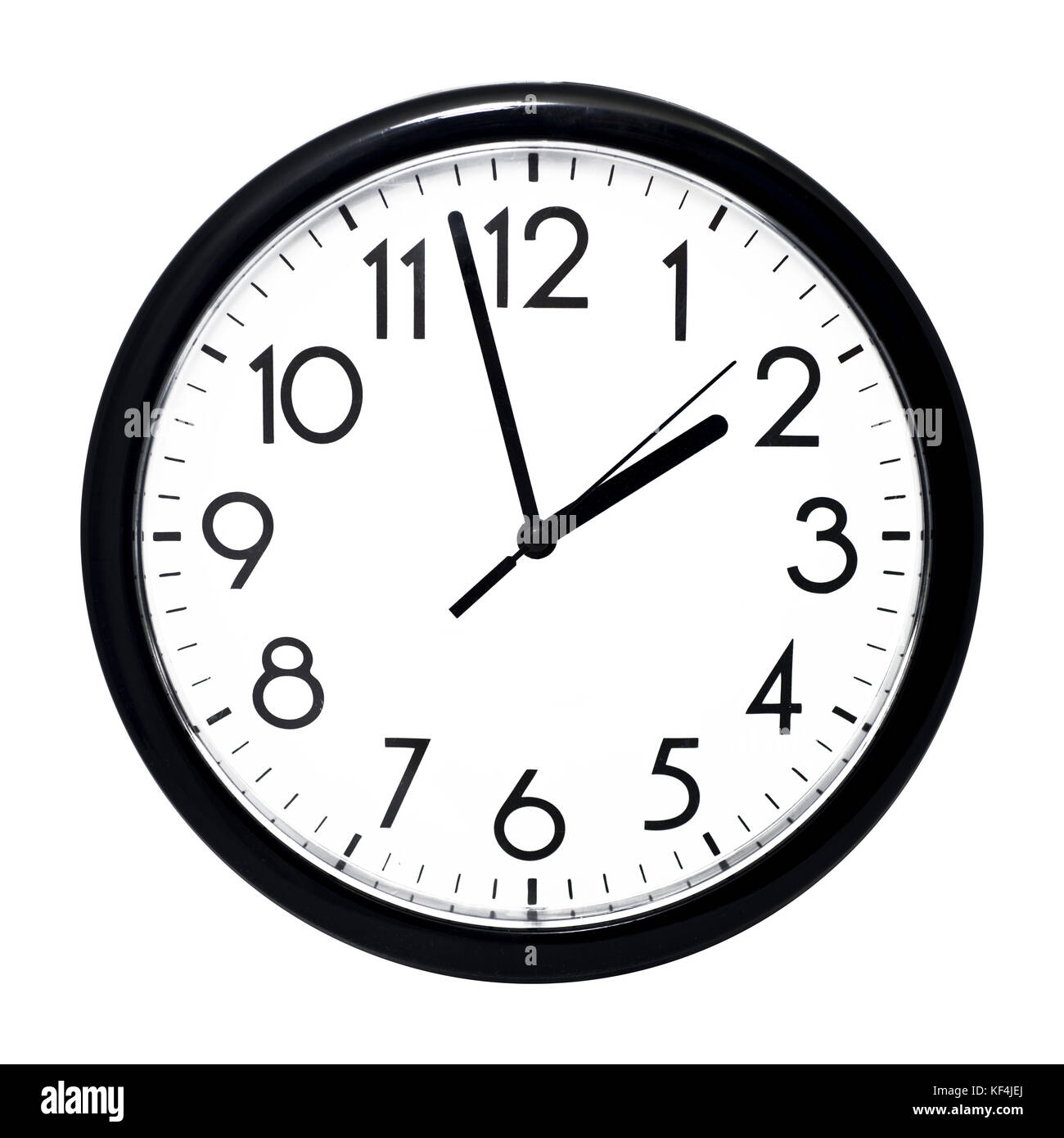 White wall clock. Isolated on white background. High quality photo