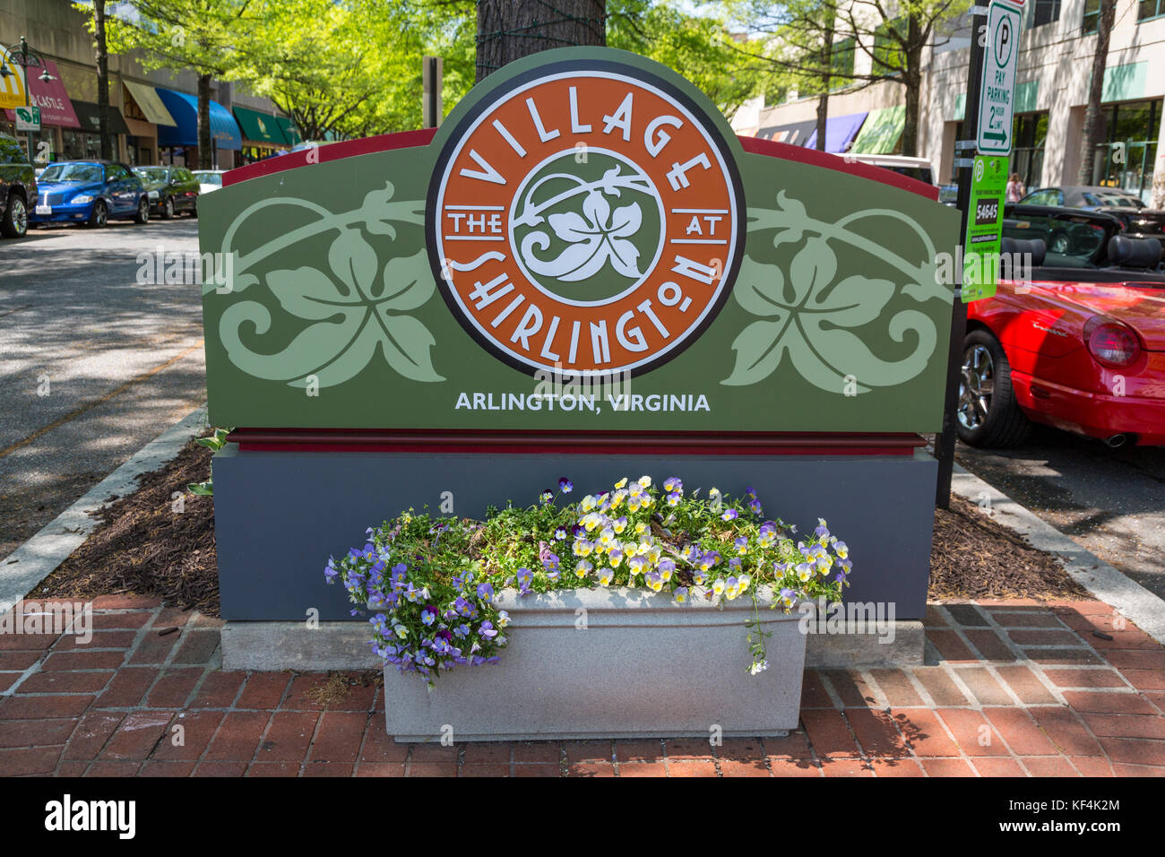 Shirlington Village, Arlington, Virginia. Sign Marking Entrance to