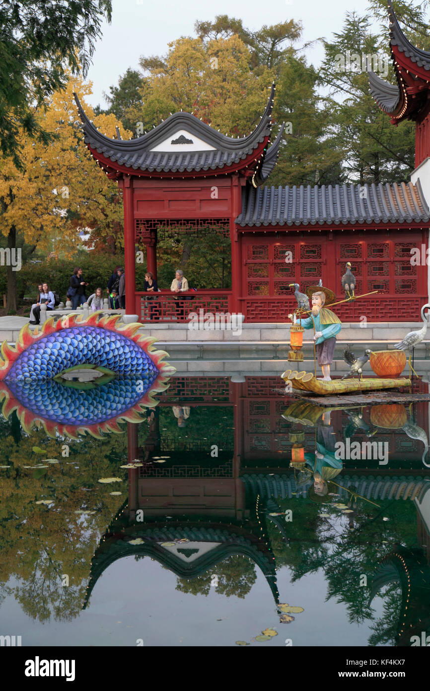 Canada, Quebec, Montreal, Botanical Garden, Chinese Garden, pavilion