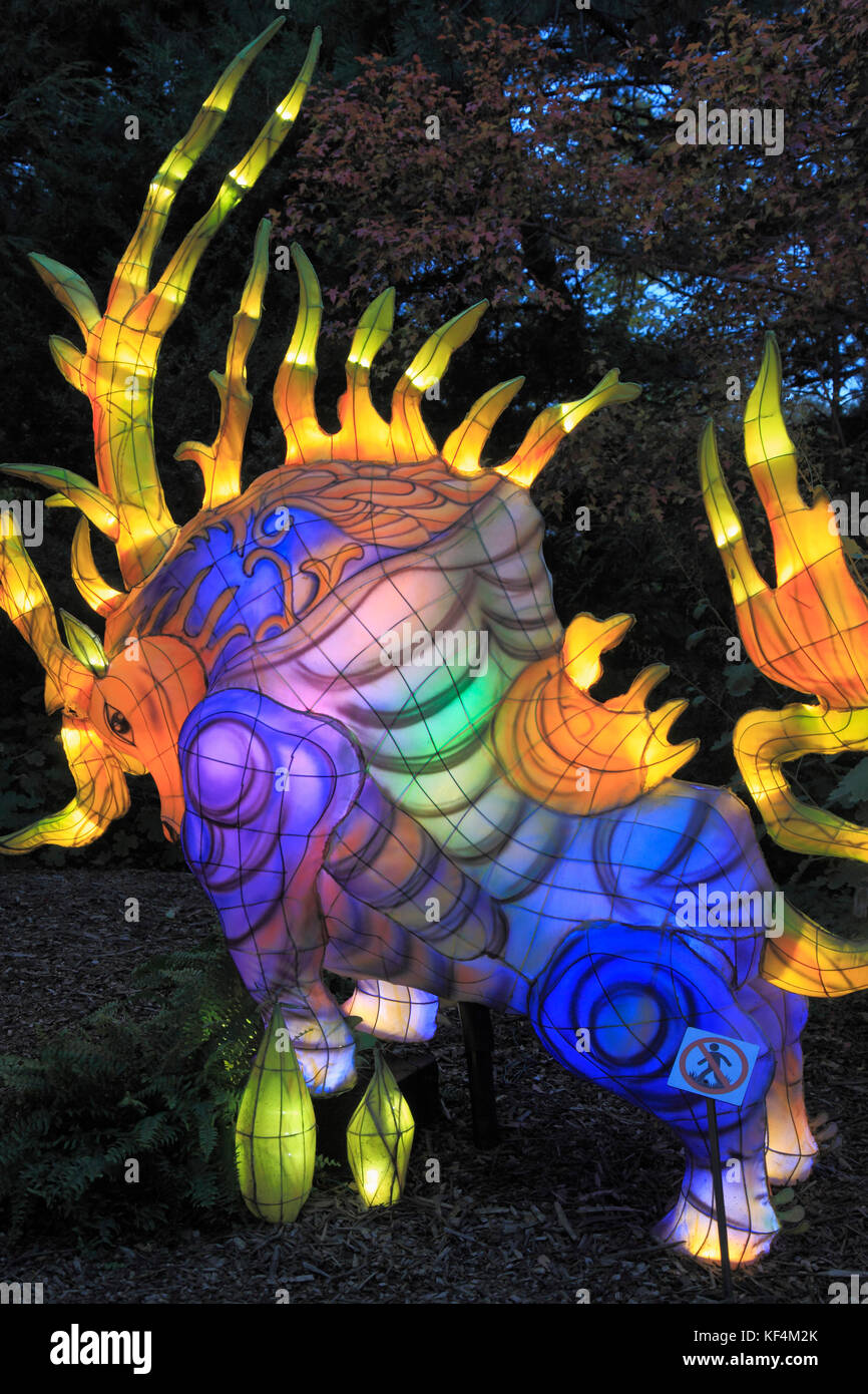 Canada, Quebec, Montreal, Botanical Garden, Chinese Garden, Lantern