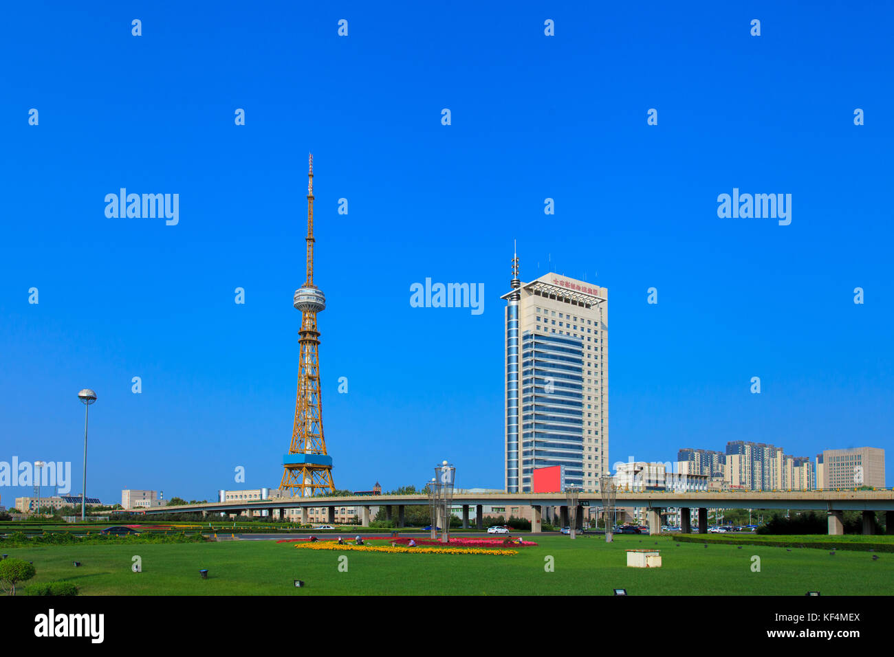 Daqing TV Tower in Heilongjiang Province,China Stock Photo