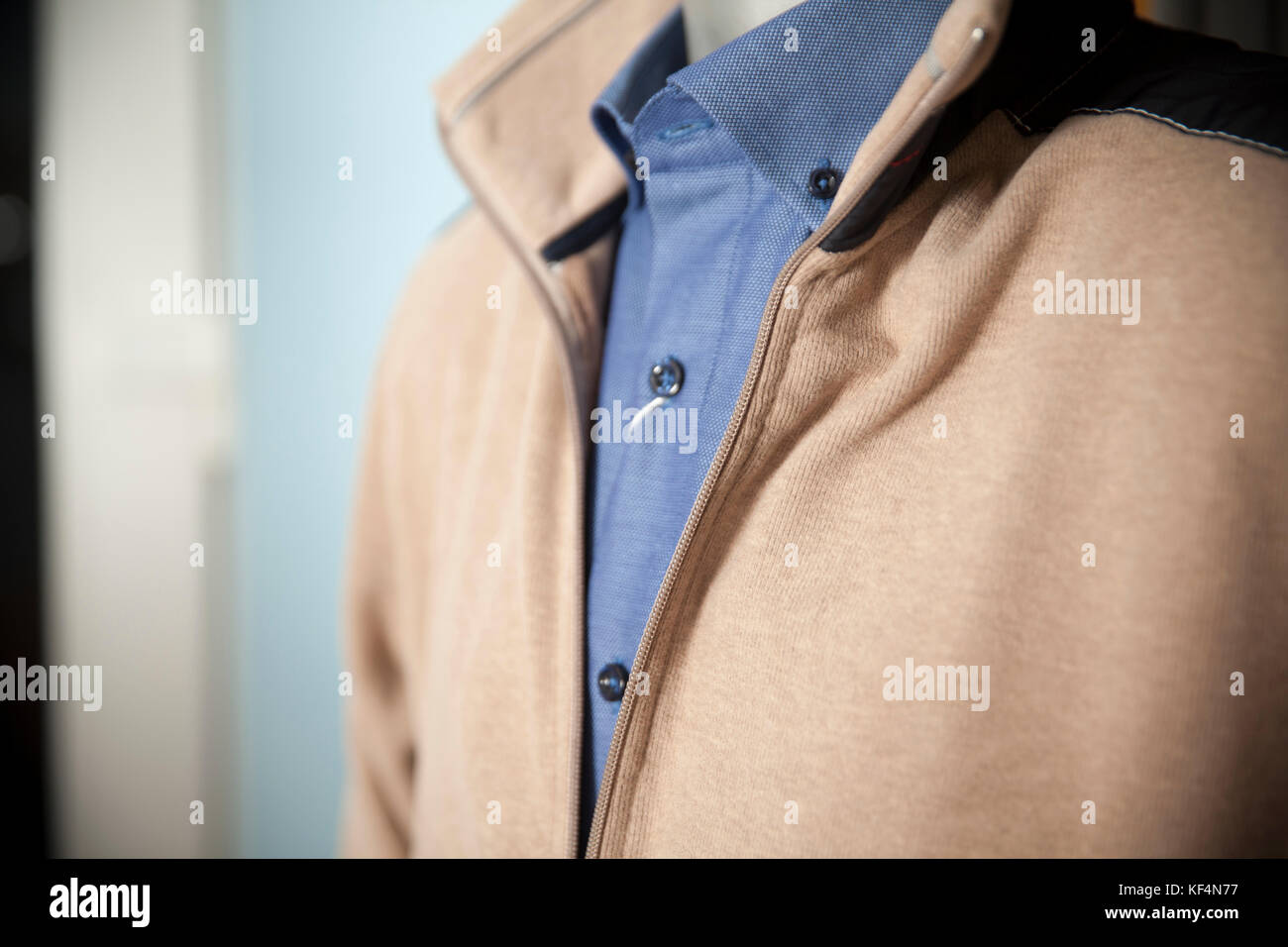 sweater and shirt on a mannequin, close up Stock Photo
