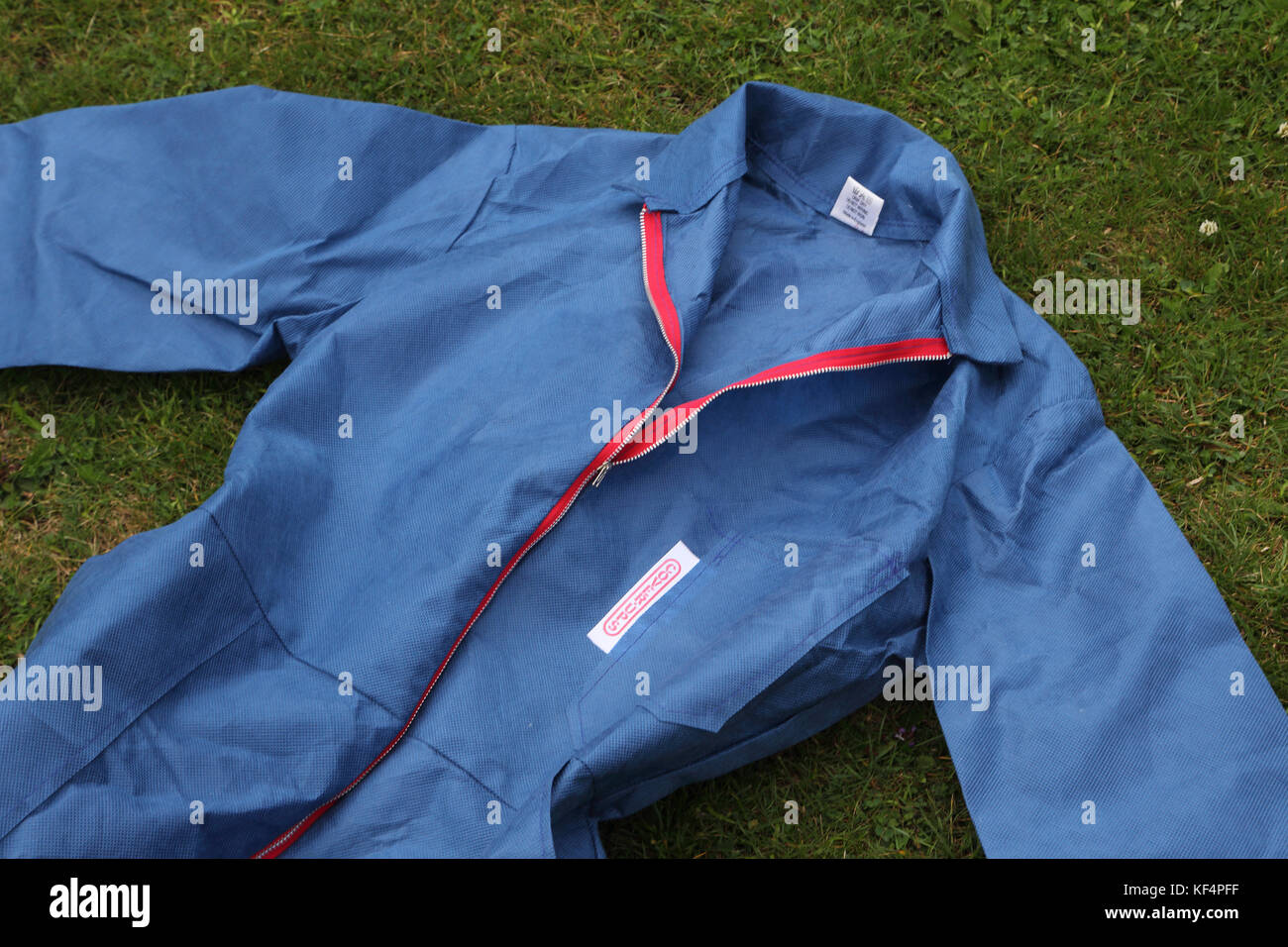 Disposable Boiler Suit Made From Polypropylene Stock Photo
