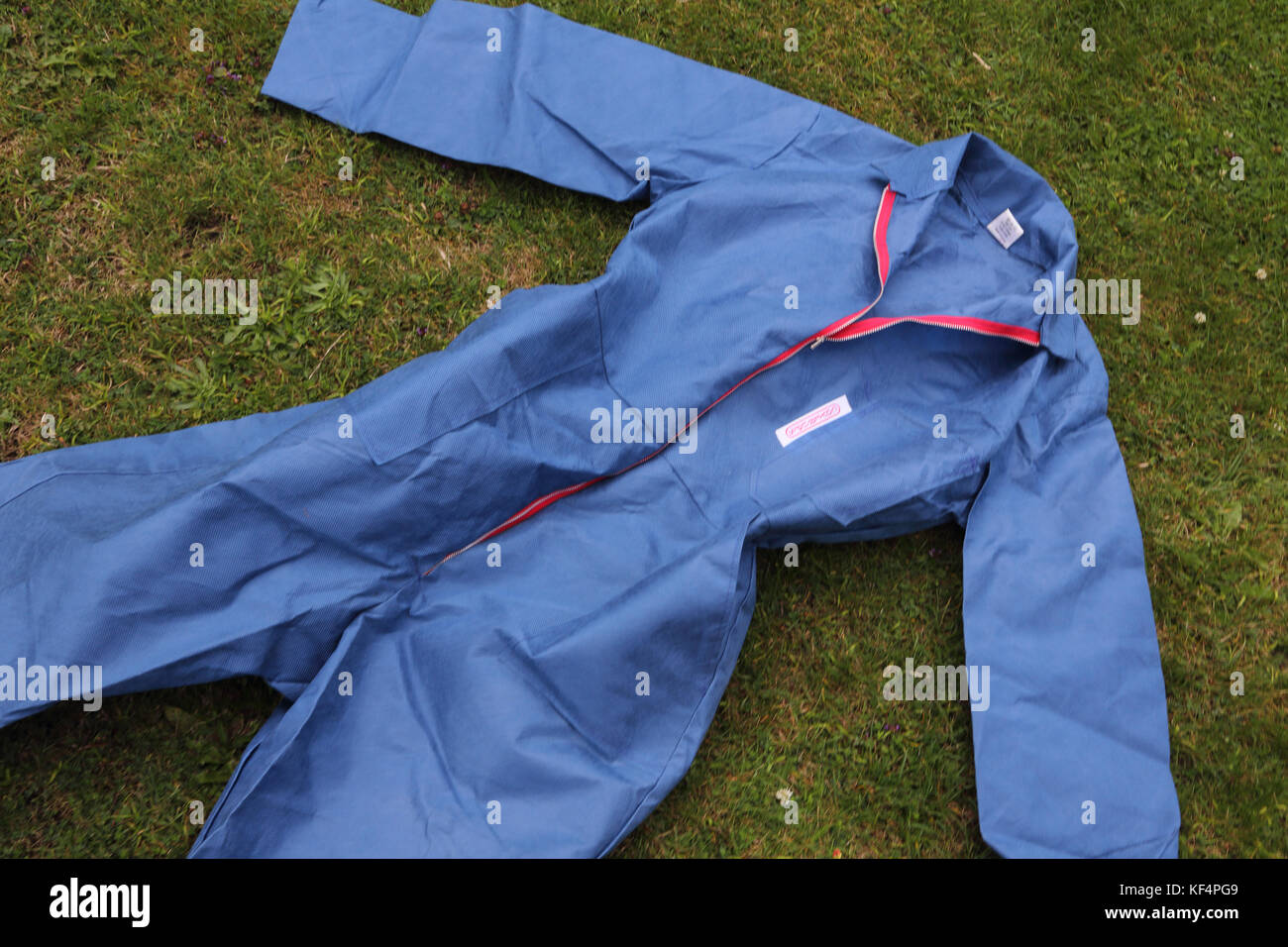 Disposable Boiler Suit Made From Polypropylene Stock Photo