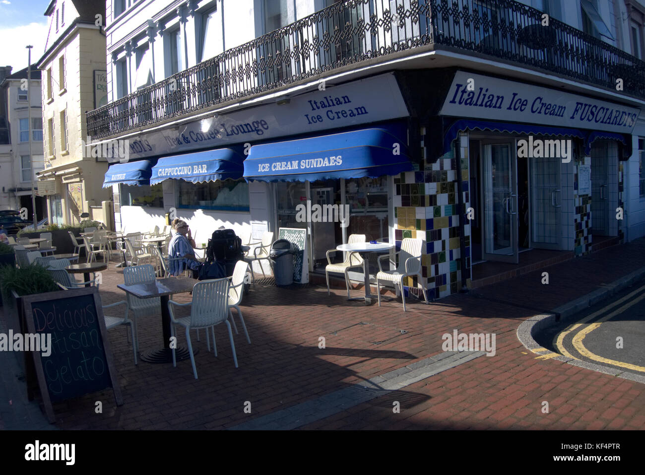 Fusciardis gelato ice cream shop, Eastbourne Stock Photo Alamy