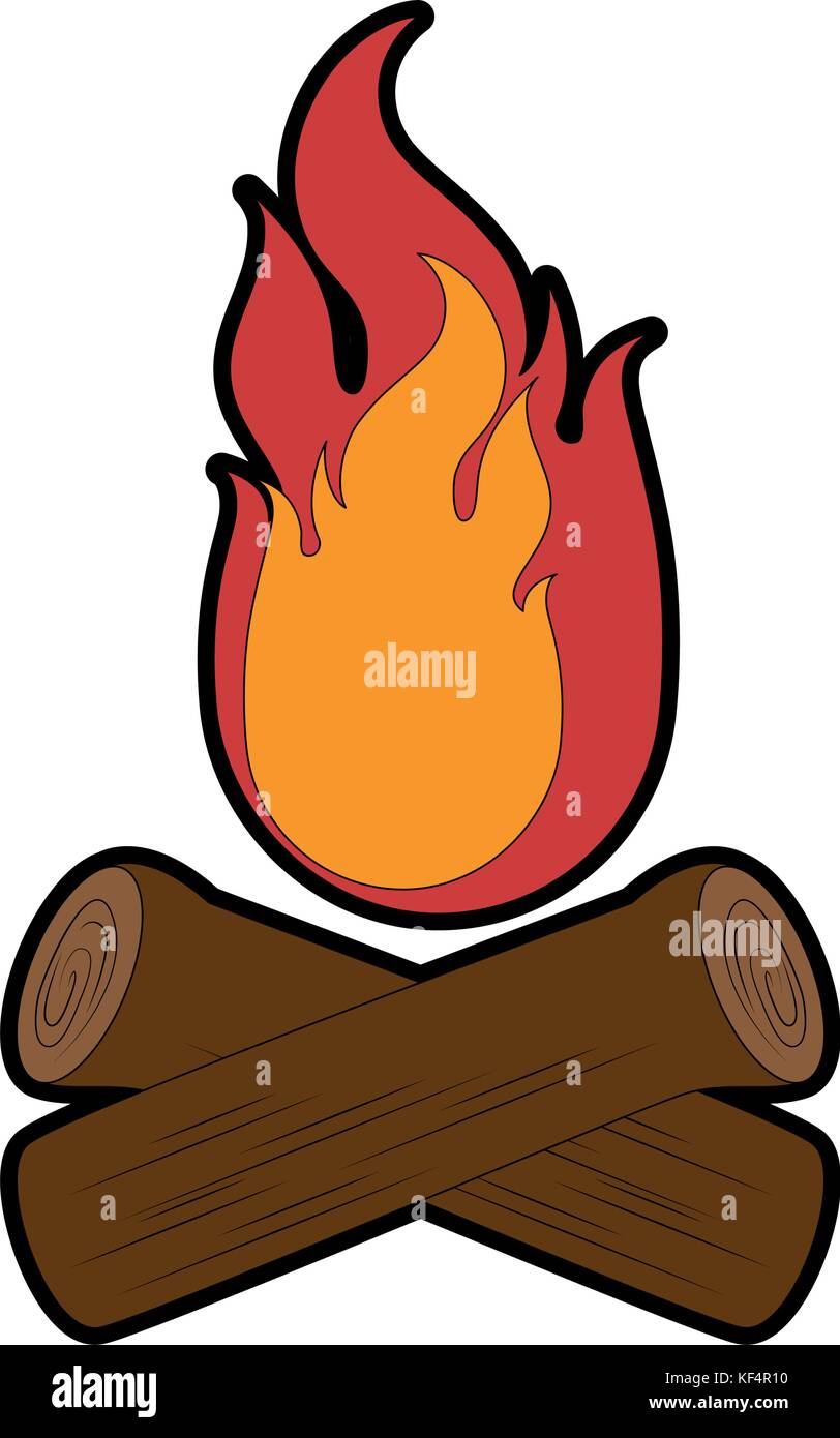 camp fire isolated icon Stock Vector Image & Art - Alamy