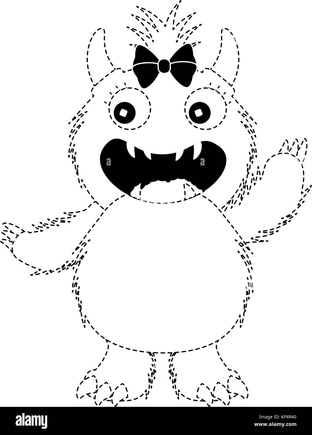 female furry monster character Stock Vector Image &amp; Art - Alamy