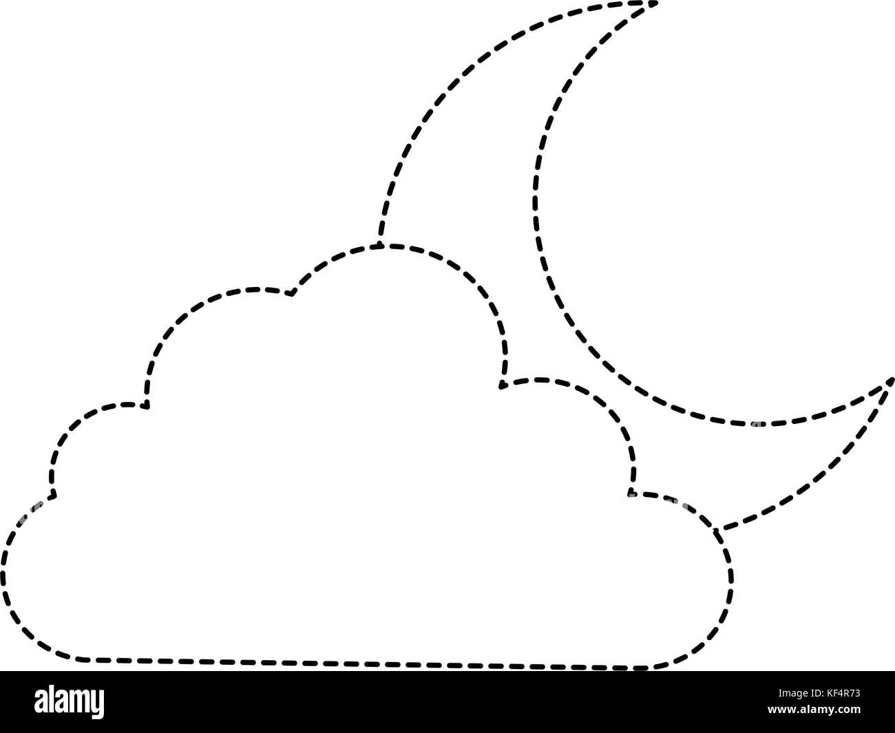 cloud sky with moon Stock Vector Image & Art - Alamy