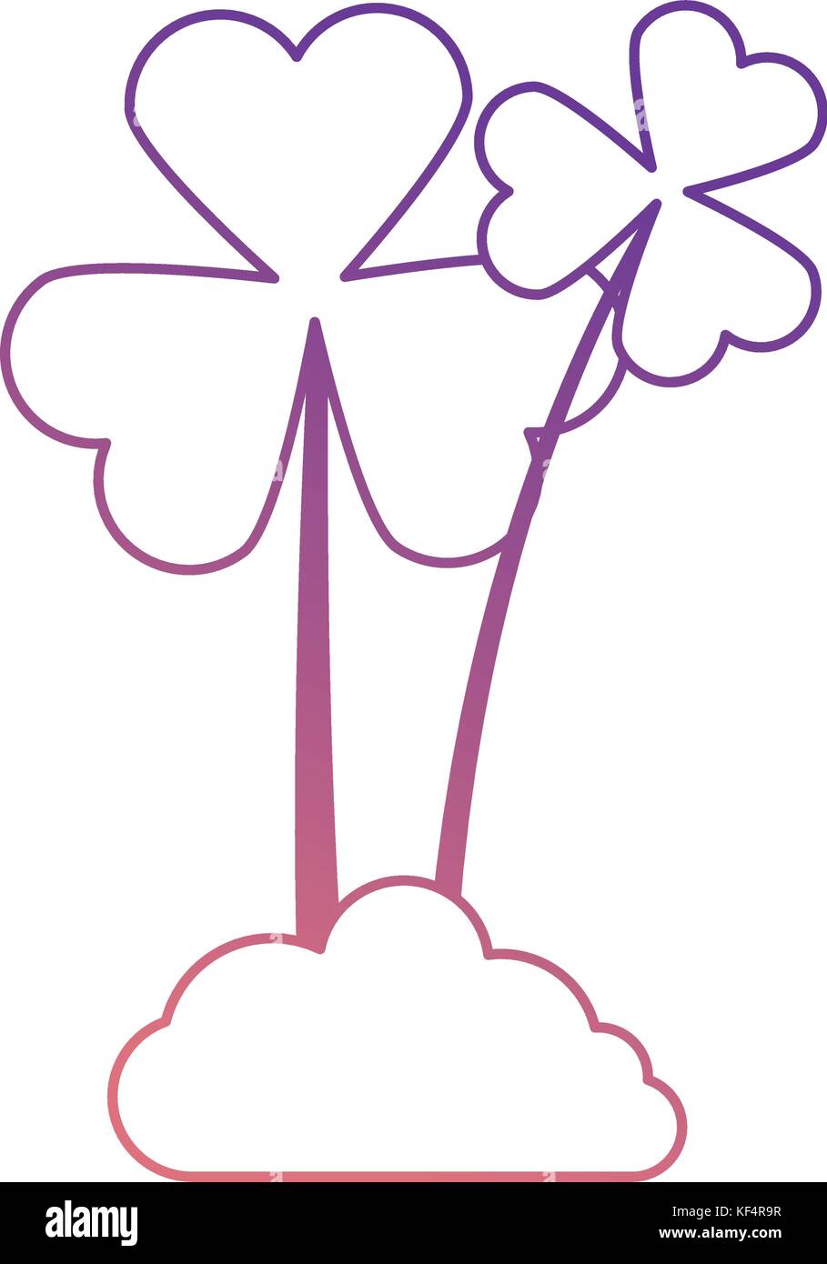 clovers plant isolated icon Stock Vector Image & Art - Alamy