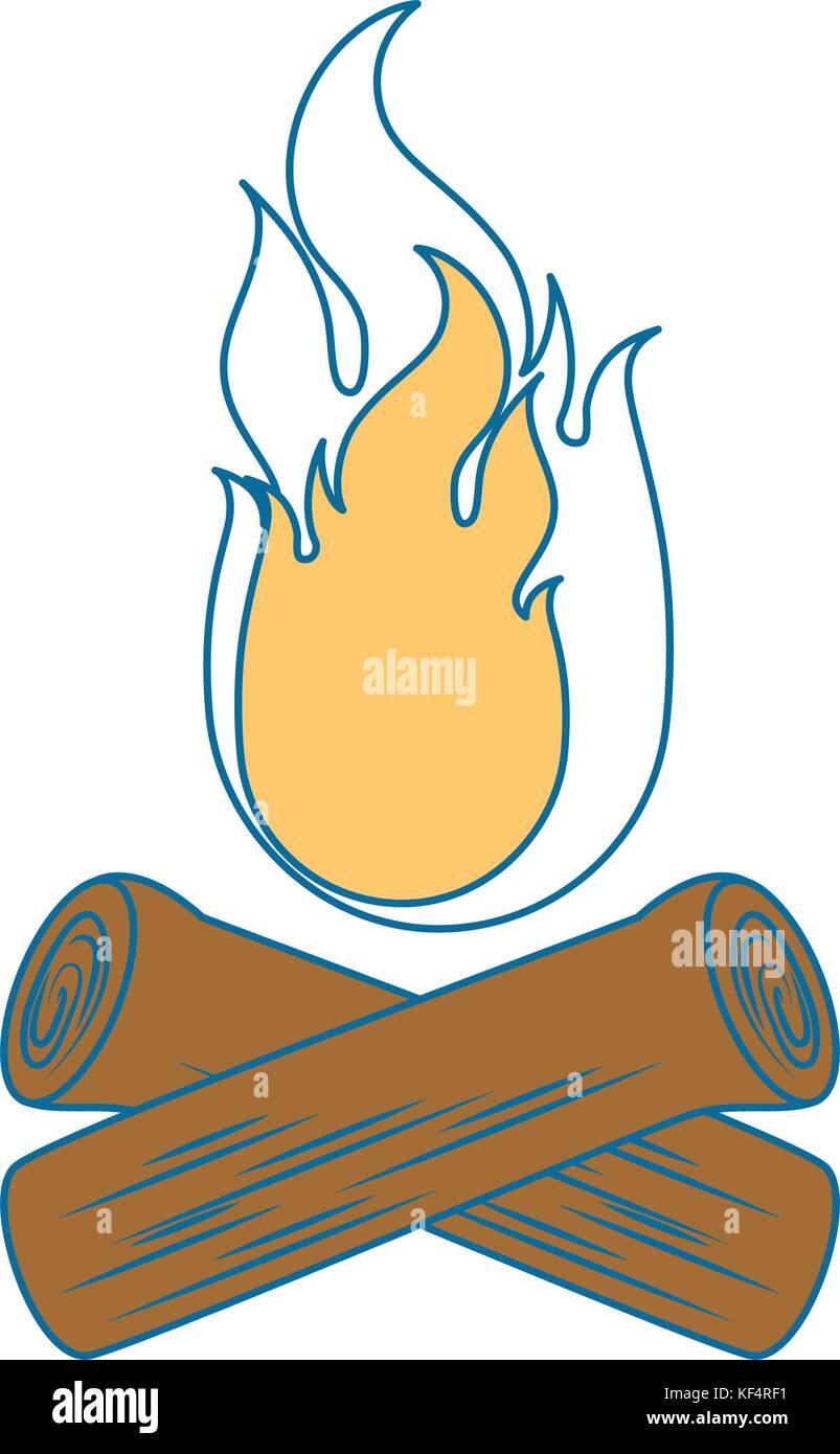 camp fire isolated icon Stock Vector Image & Art - Alamy
