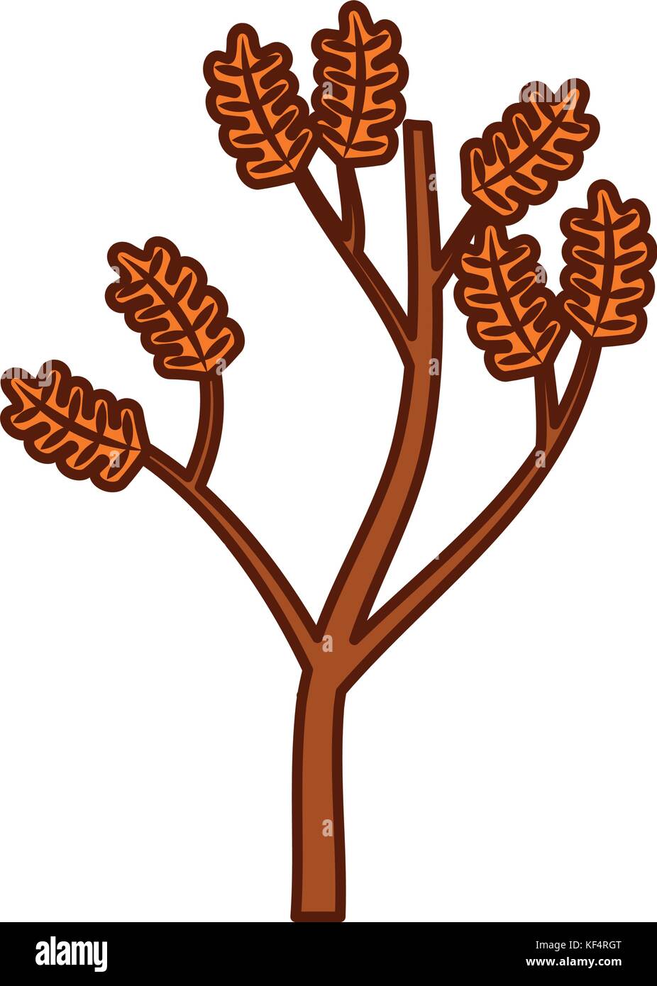 autumn branch of tree and leaves seasonal Stock Vector Image & Art - Alamy