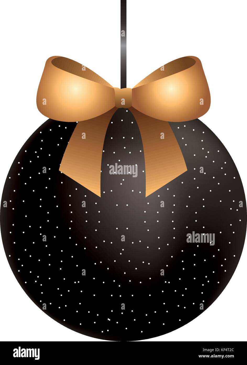 Christmas Ball With Bow Ribbon Decoration Stock Vector Art