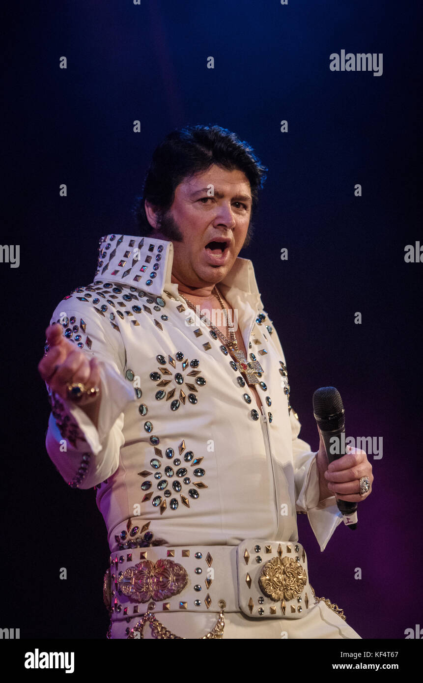 Elvis fans and tribute performers attend the 2017 Porthcawl Elvis