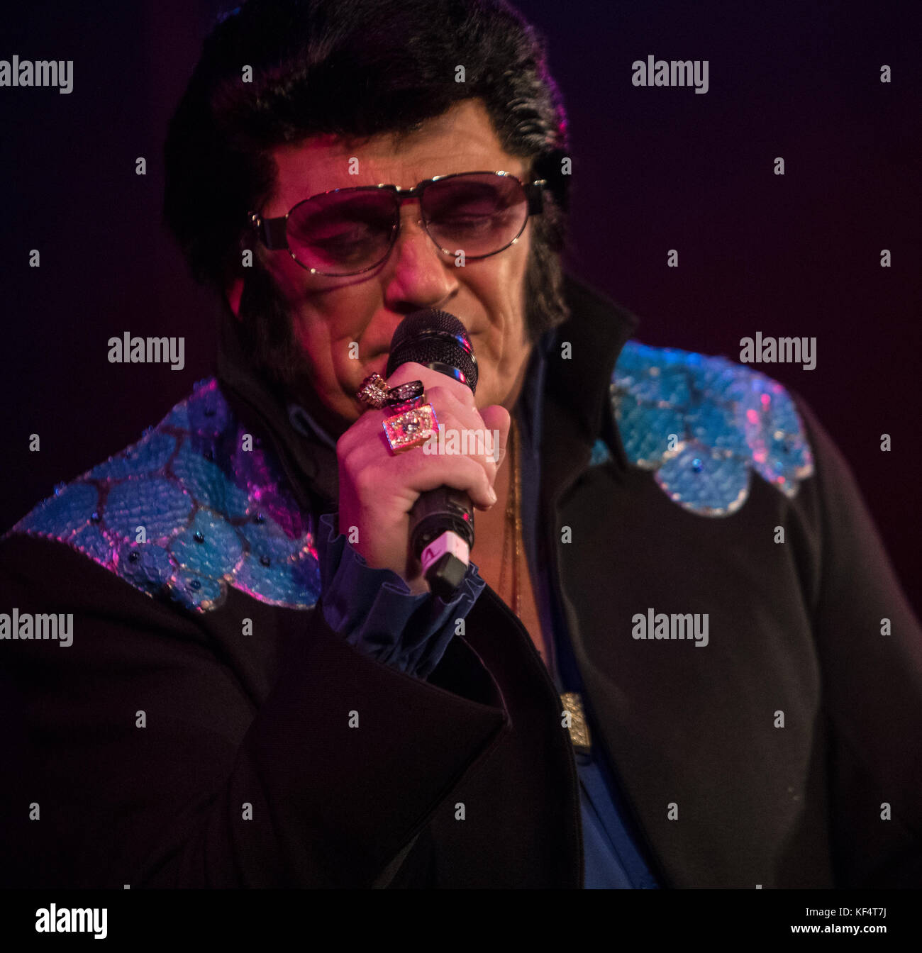 Elvis fans and tribute performers attend the 2017 Porthcawl Elvis