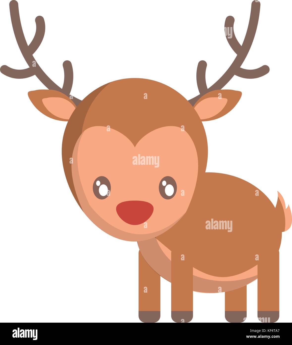 christmas deer icon over white background vector illustration Stock ...