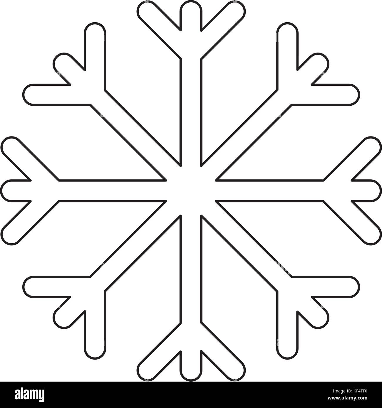snowflake icon over white background vector illustration Stock Vector ...