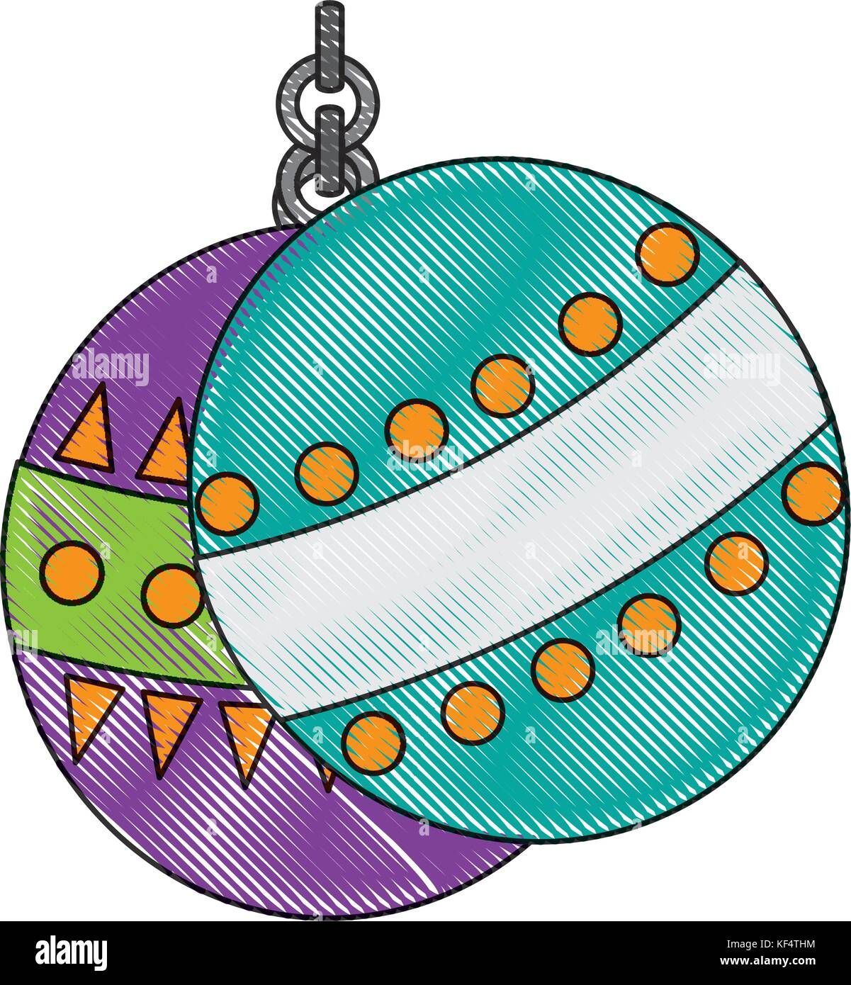 christmas balls icon over white background vector illustration Stock ...