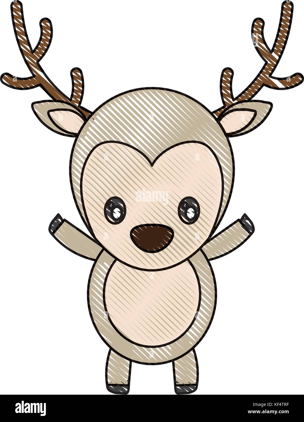 christmas deer icon over white background vector illustration Stock ...