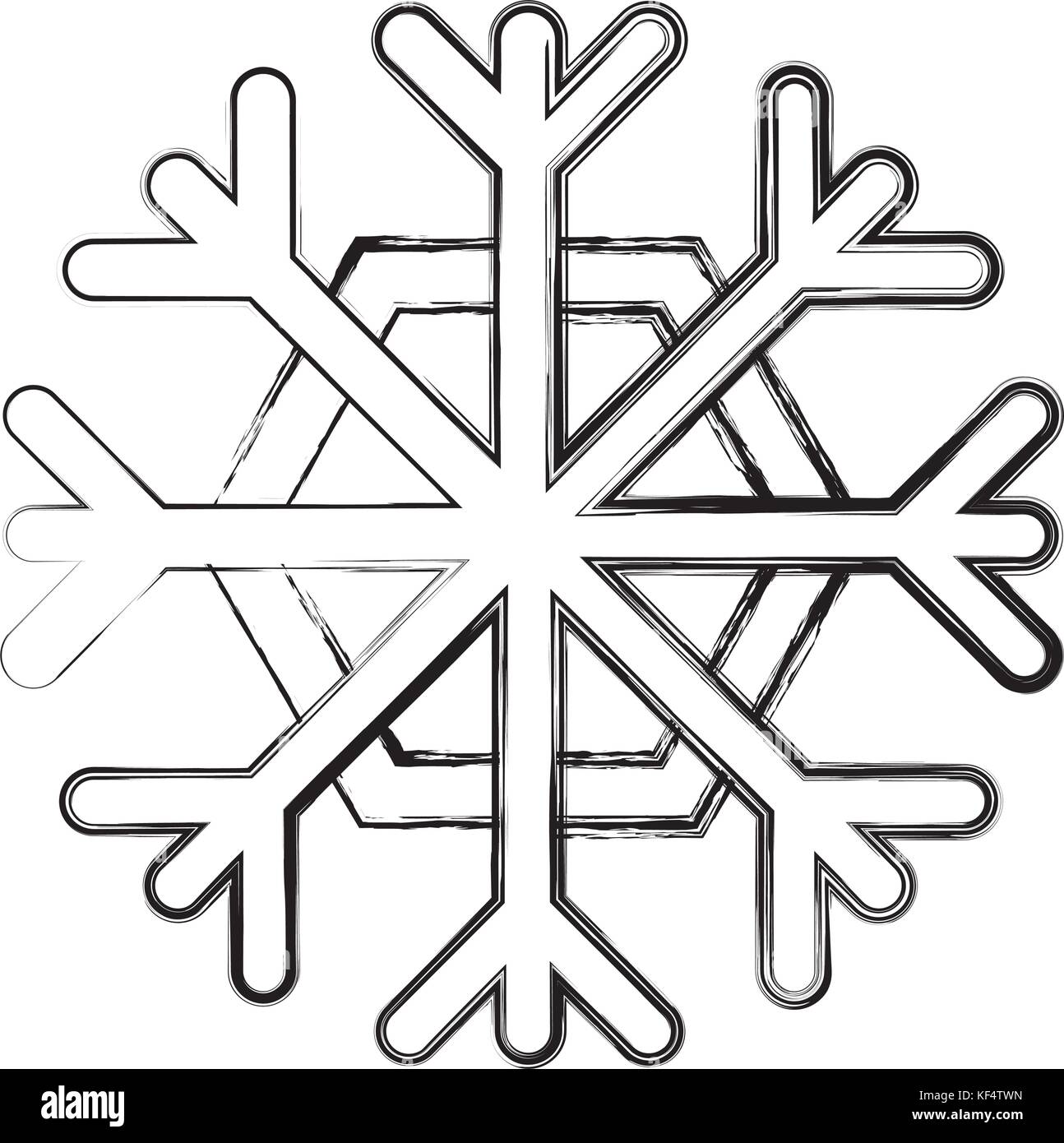 snowflake icon over white background vector illustration Stock Vector ...