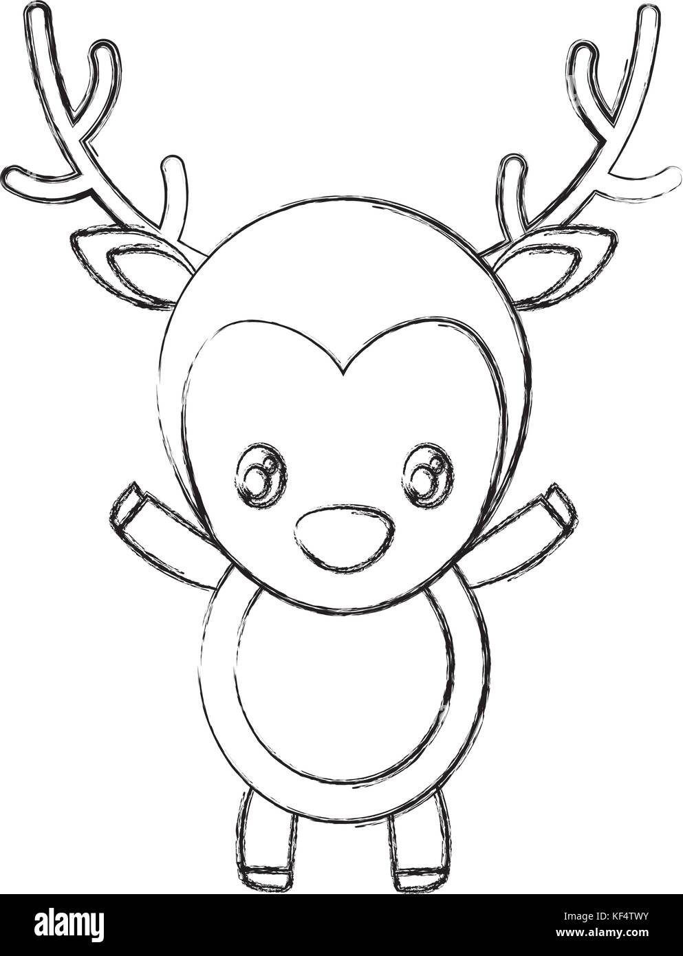 christmas deer icon over white background vector illustration Stock ...