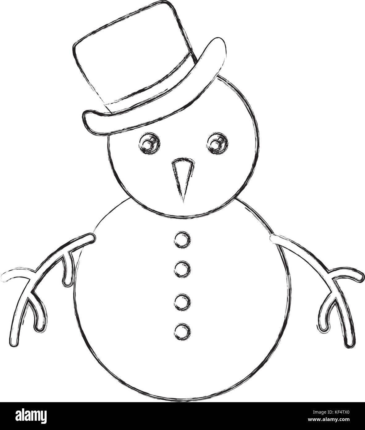snowman icon over white background vector illustration Stock Vector ...