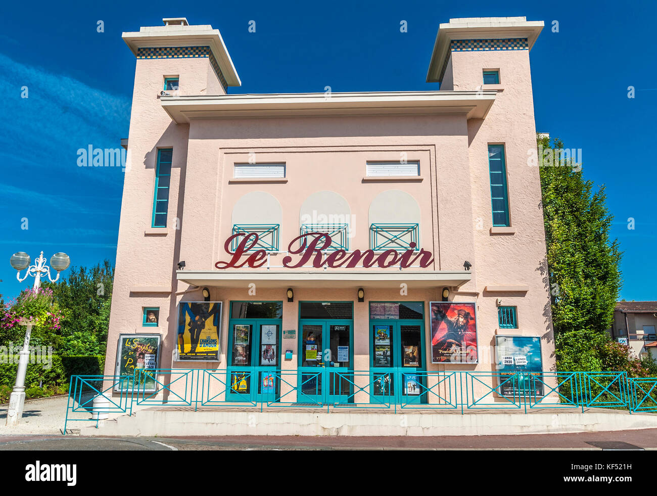 France, Landes, Biscarosse-Bourg, Art deco style Le Renoir cinema France, Landes, Biscarosse-Bourg, Art deco style Le Renoir cinema