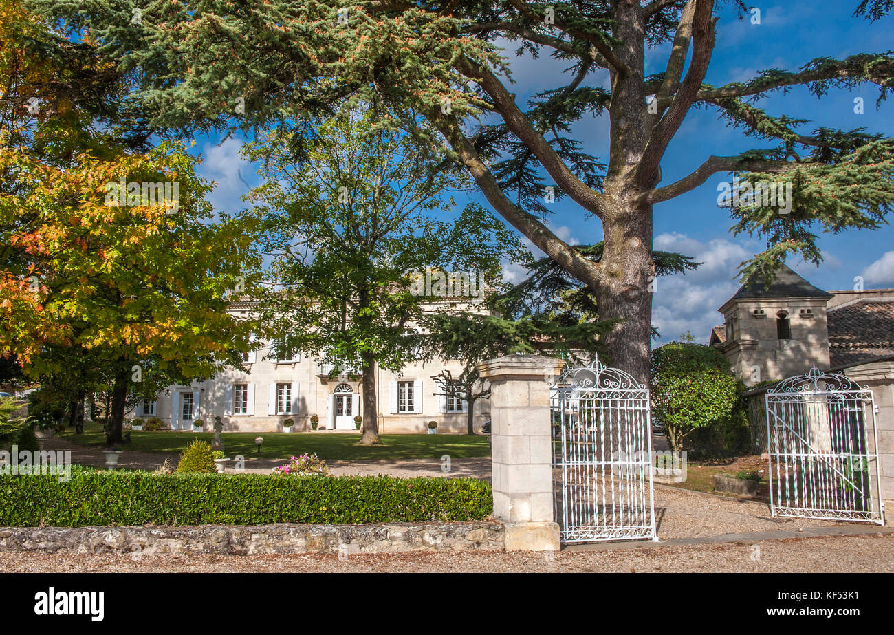 France, Gironde, Chateau Dalem in AOC Fronsac Stock Photo Alamy