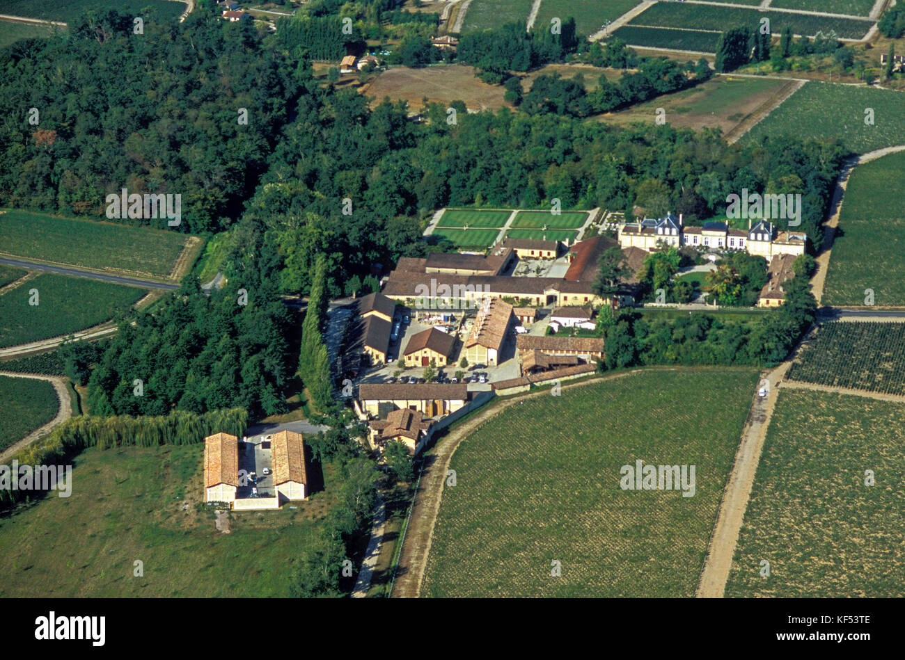 France, Gironde, Medoc, aerial view of the Chateau LeovilleBarton, AOC