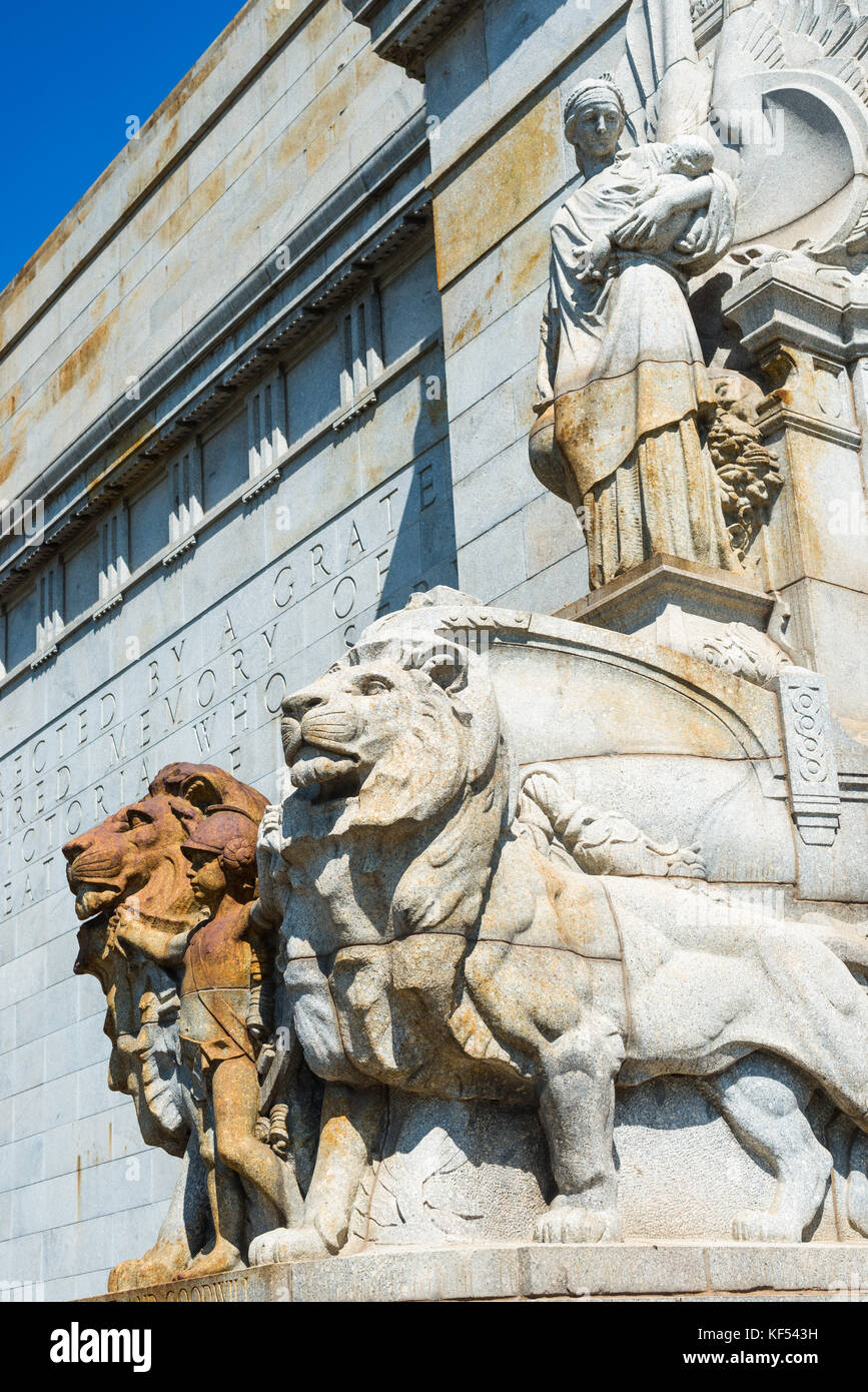 Statues at the Shrine of Remembrance, Melbourne, Victoria, Australia