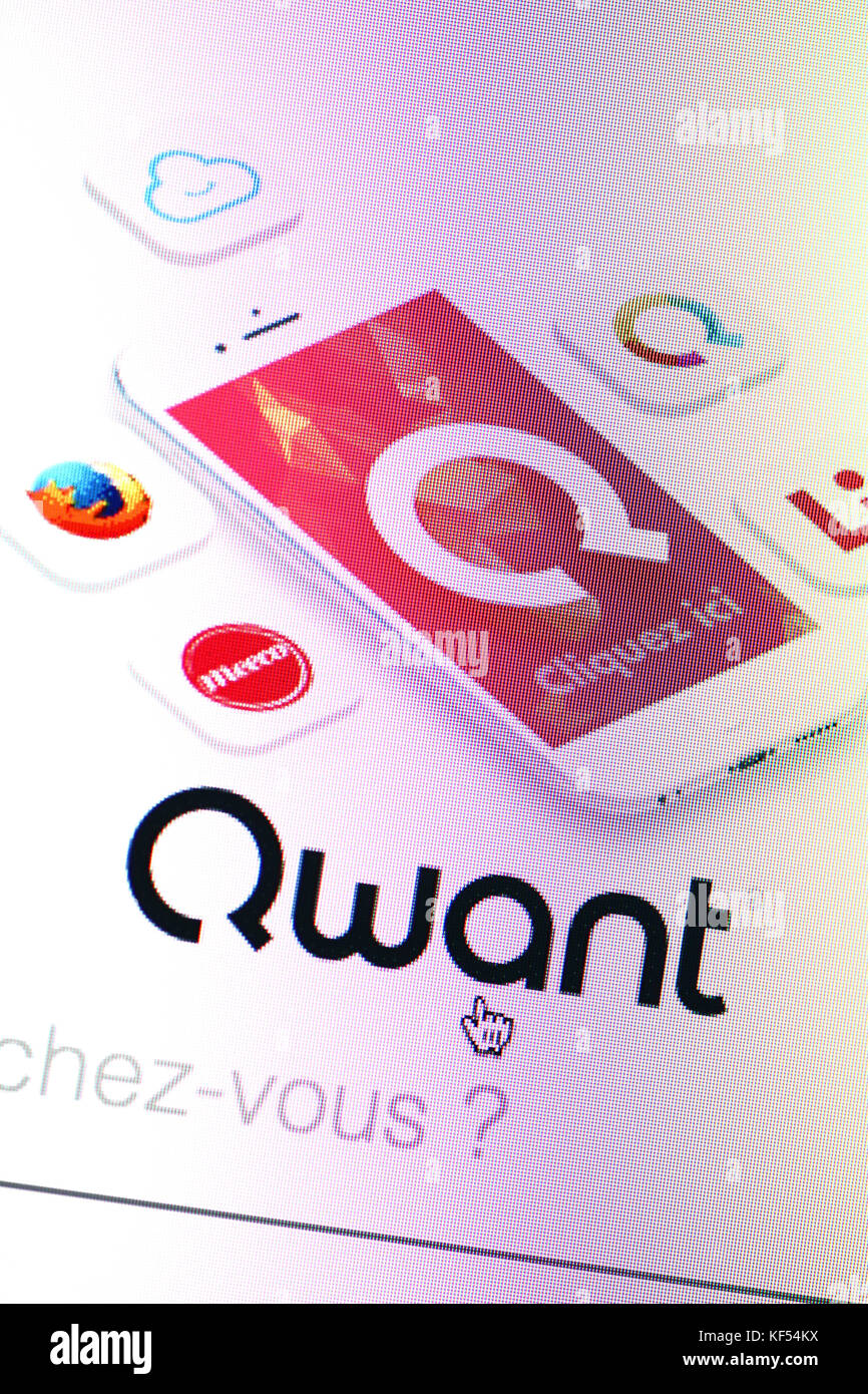 Qwant. French search engine Stock Photo