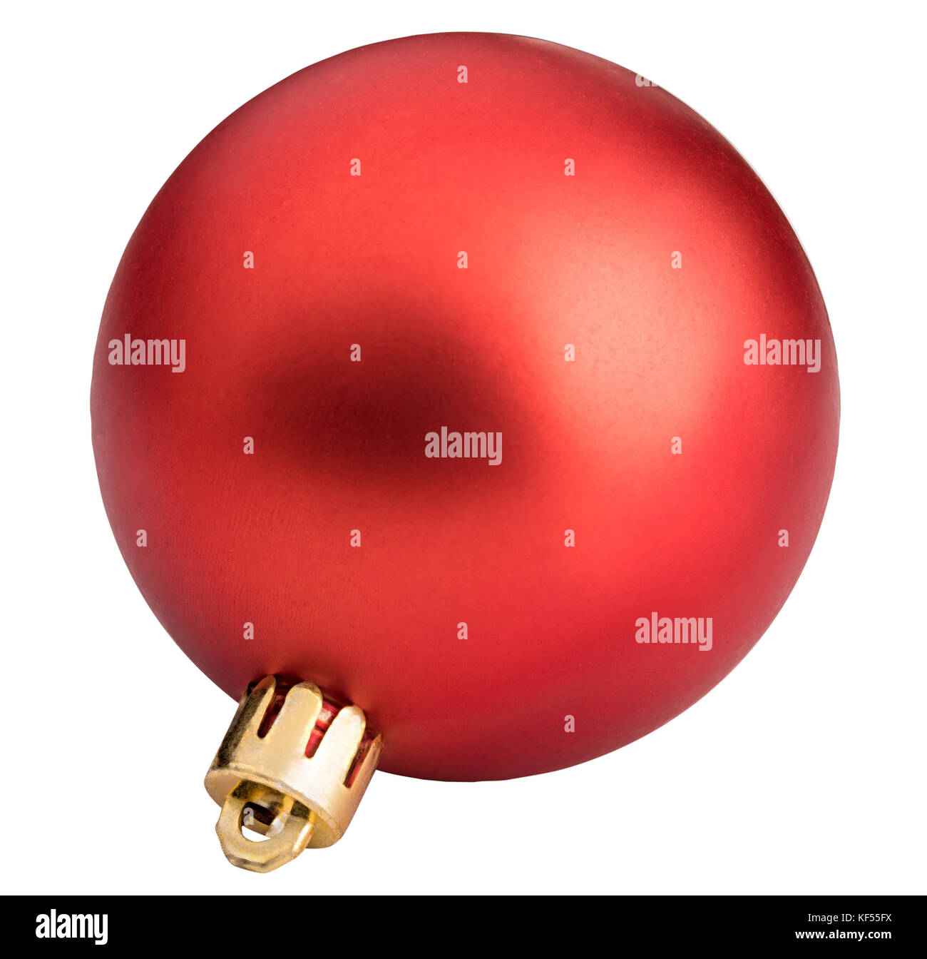 Red christmas ball isolated on white background with clipping path ...