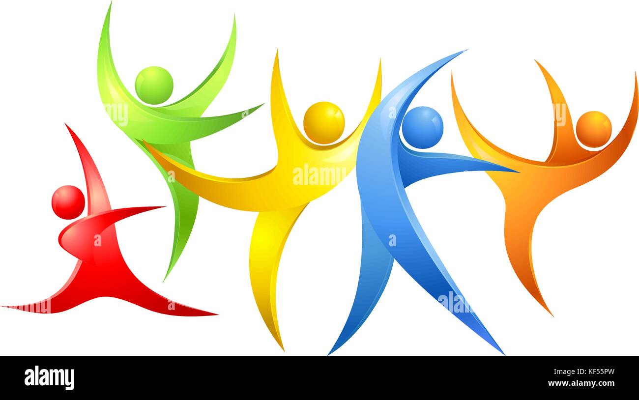 colorful dancing figures