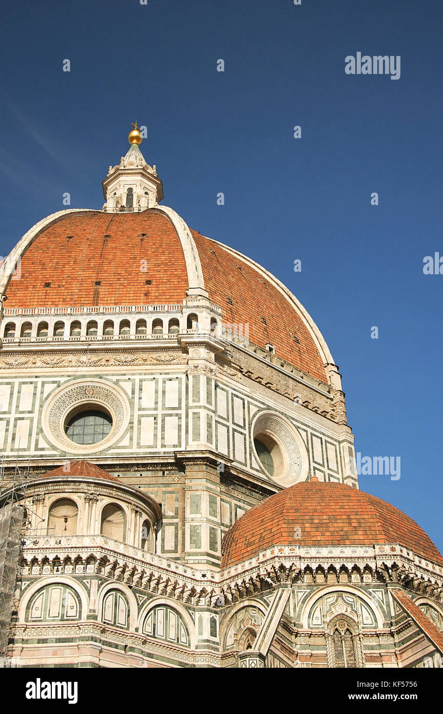 The Duomo on the Cathedral of Santa Maria del Fiore in Florence on a ...