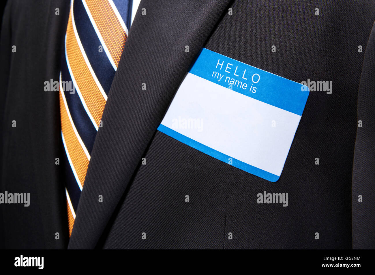 Nametag suit hi-res stock photography and images - Alamy