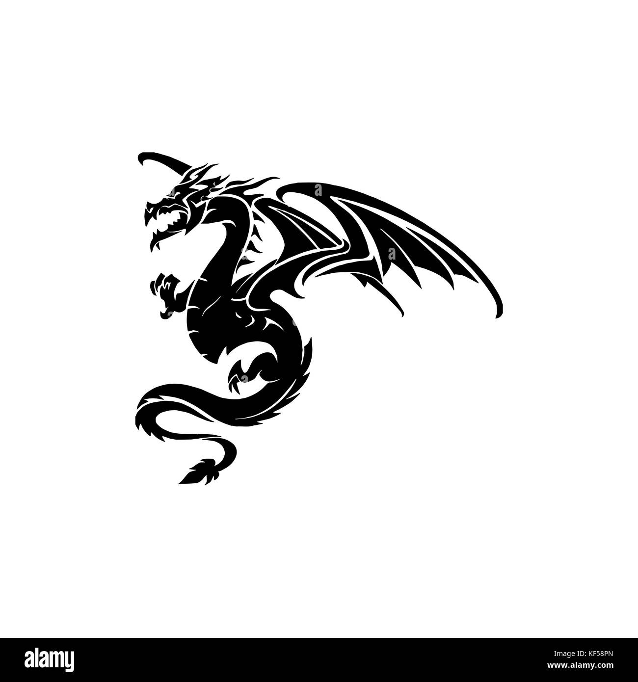 Dragon vector design Stock Photo - Alamy